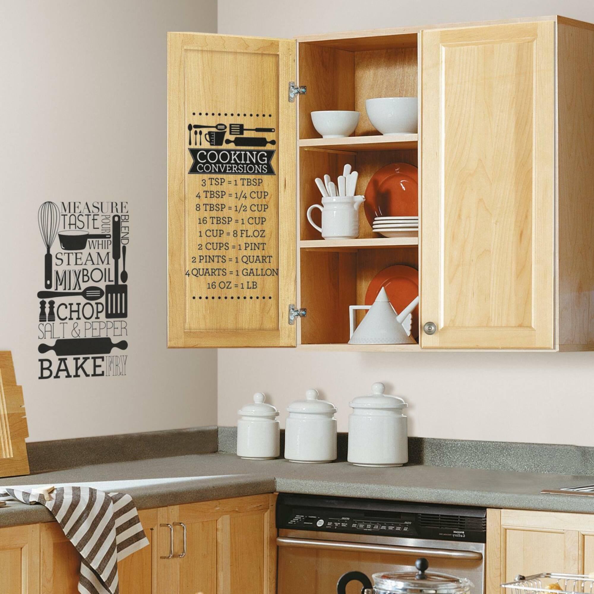 RoomMates Cooking Conversions Peel & Stick Wall Decals